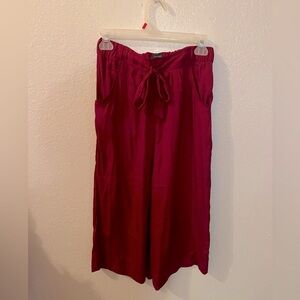 Forever 21 burgundy gaucho silk pants